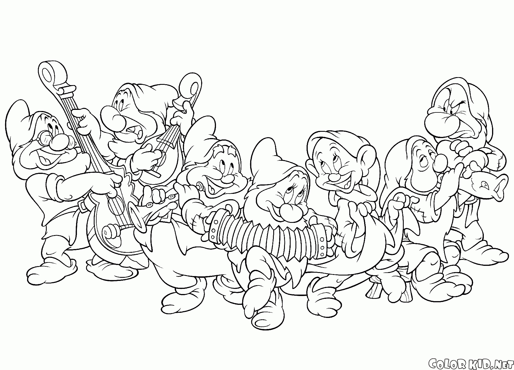 Coloriage Blanche Neige Et Les Sept Nains #133970 (Films D encequiconcerne Coloriage 7 Nains