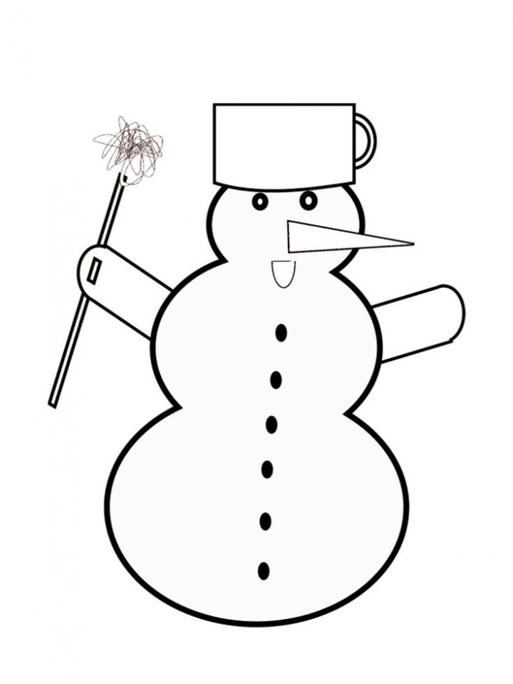 Coloriage Bonhomme De Neige : 20 Dessins | Coloriage concernant Dessin Bonhomme