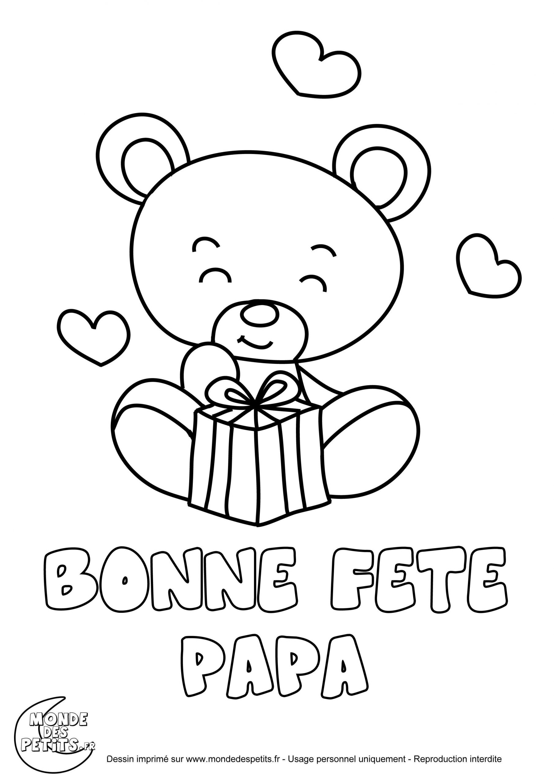 Coloriage Bonne Fete Papa A Imprimer - Gratuit Coloriage tout Coloriage Dessin Fete Des Peres