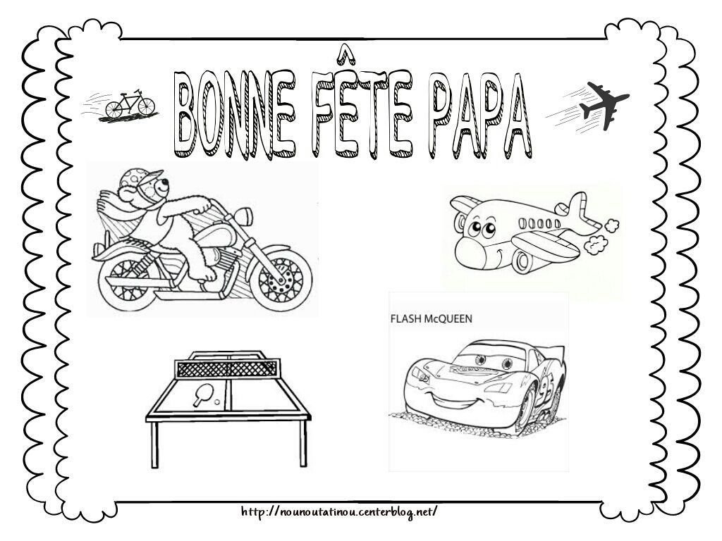 Coloriage Bonne Fête Papa avec Coloriage Bonne Fete Papa