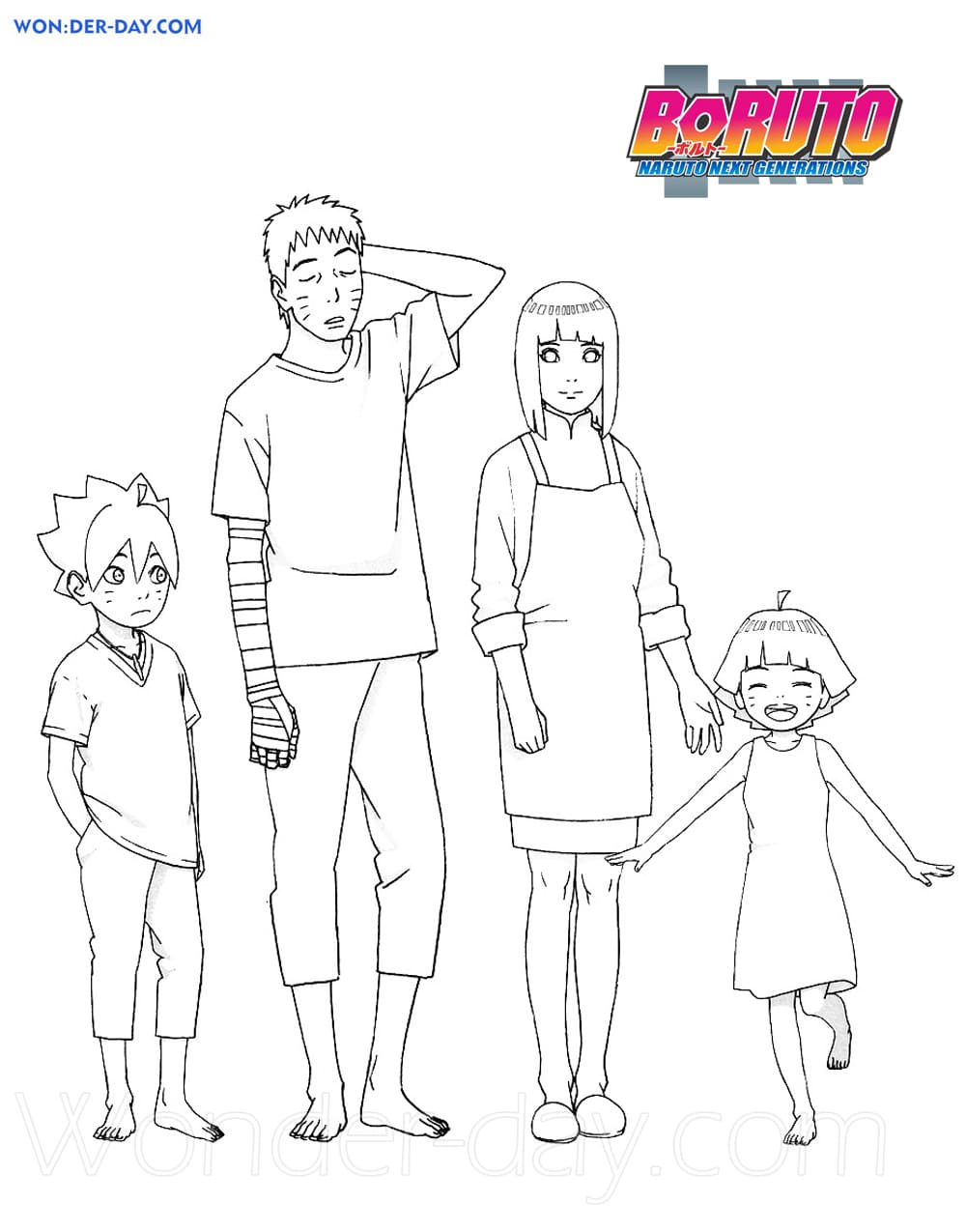 Coloriage Boruto - Dessin À Colorier Gratuits À Imprimer encequiconcerne Equipe 7 Coloriage