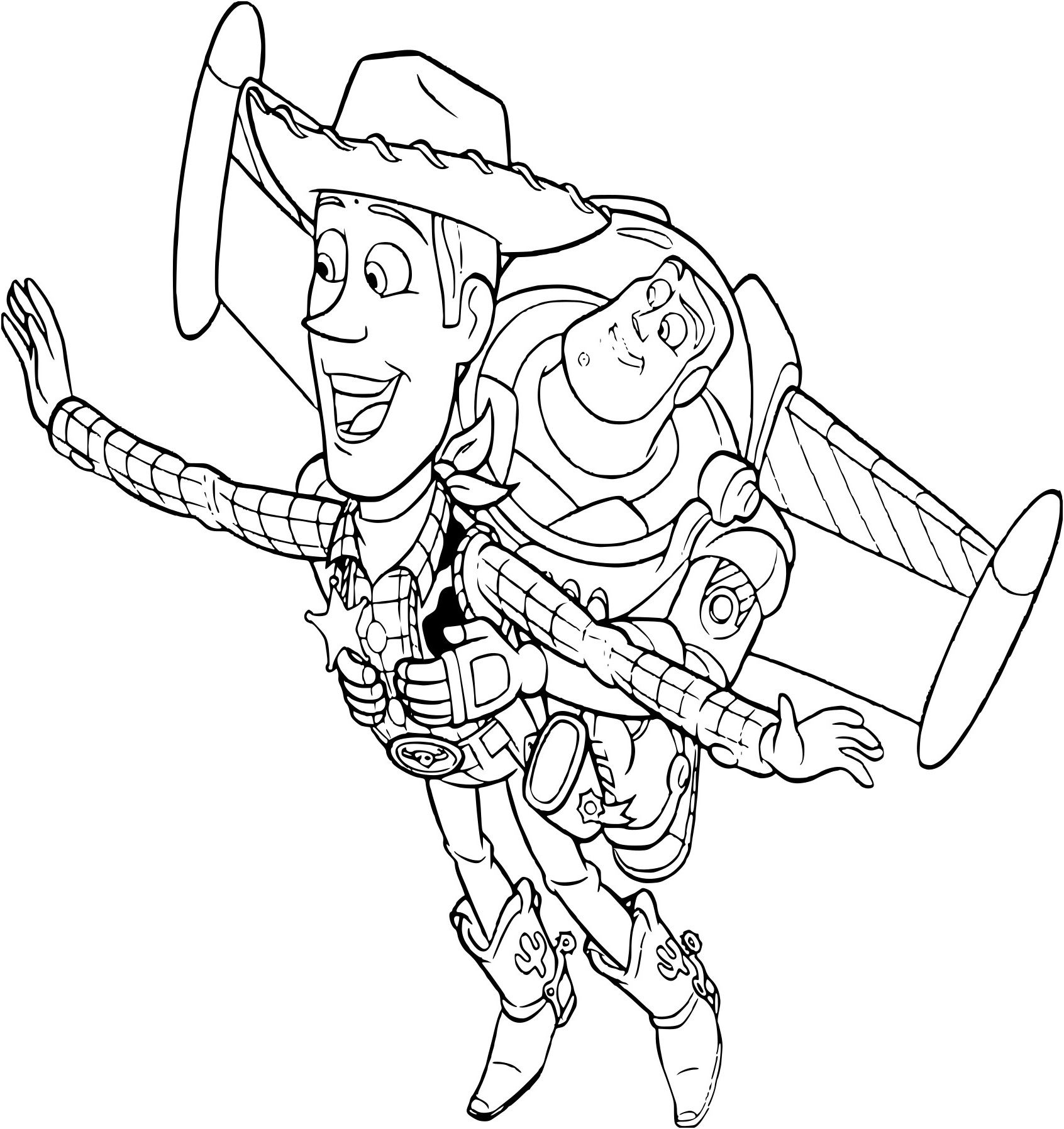 Coloriage Buzz L&amp;#039;Éclair Et Woody À Imprimer En 2021 à Woody Coloriage A Imprimer