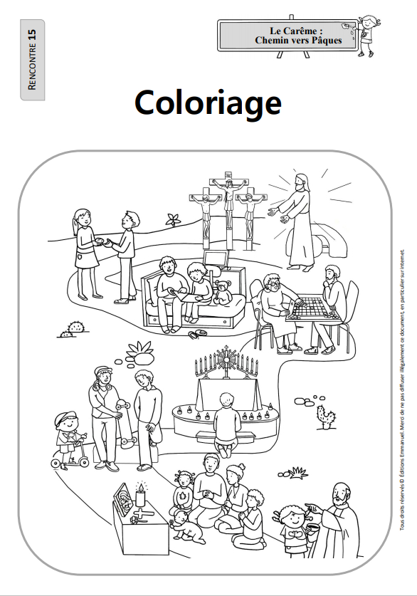 Coloriage - Catéchisme Emmanuel concernant Coloriage C 17