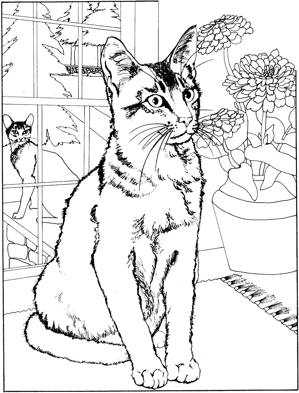 Coloriage Chat #1772 (Animaux) - Album De Coloriages à Coloriage Dessin Chat