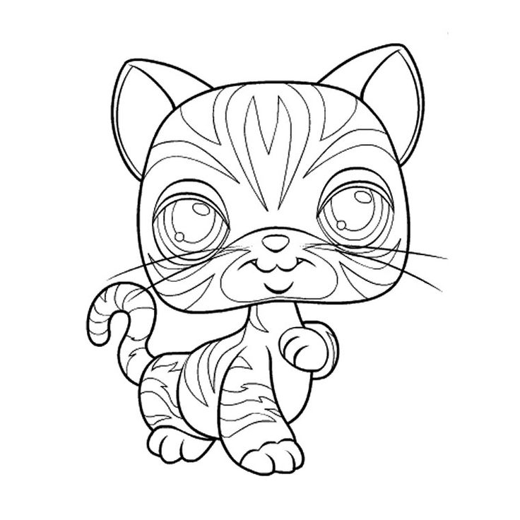 Coloriage Chat Petshop A Imprimer Gratuit | Coloriage Chat avec Coloriage Imprimer