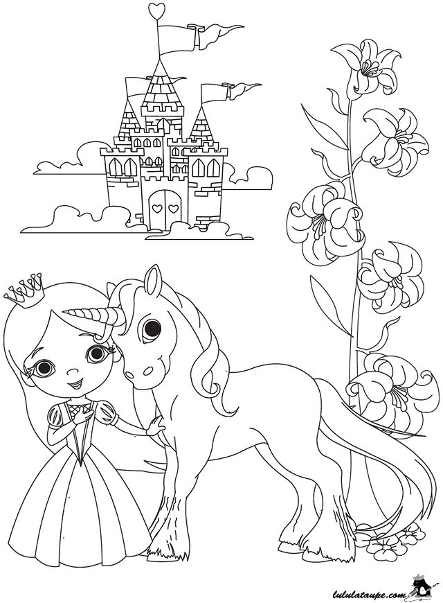 Coloriage Chateau Princesse In 2020 | Kleurplaten pour Dessin 0 Colorier Princesse