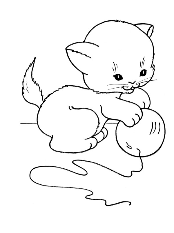 Coloriage Chatons Trop Mignon encequiconcerne Coloriage Chat