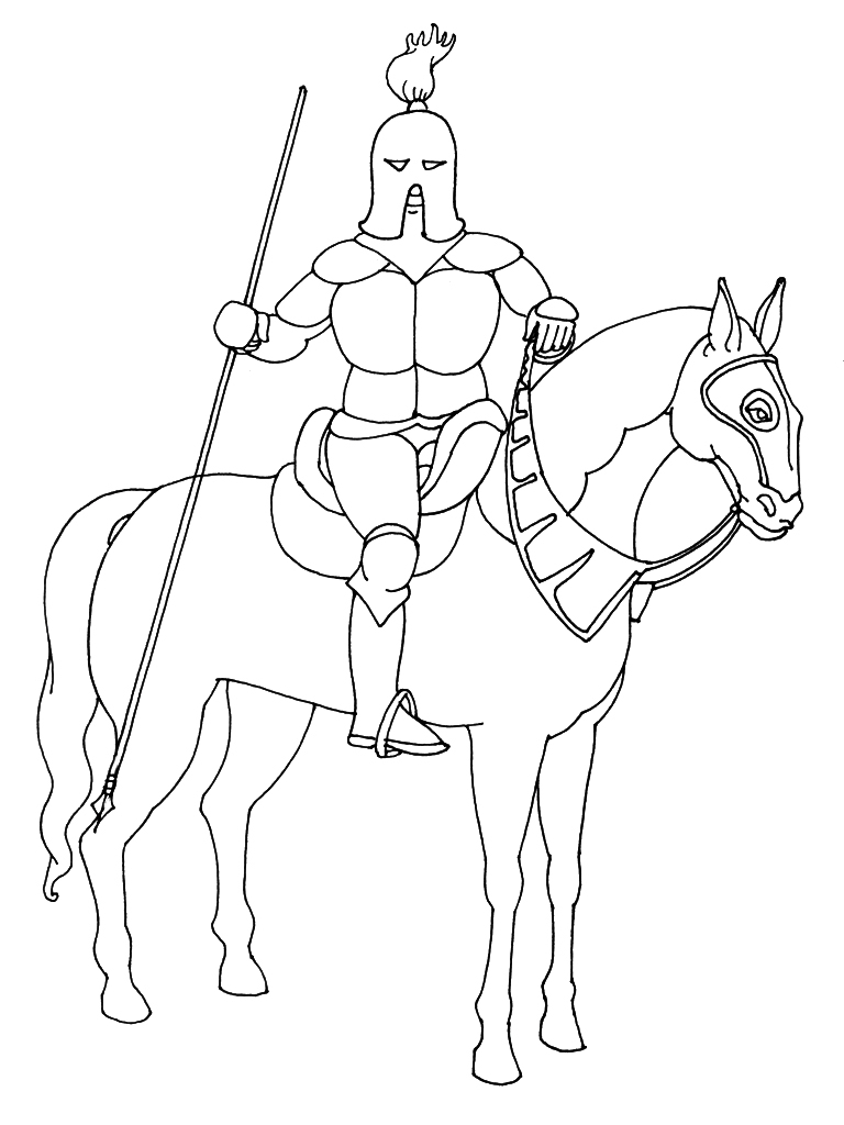 Coloriage Chevalier À Imprimer Pour Les Enfants - Cp07418 avec Coloriage Moyen Age À Imprimer