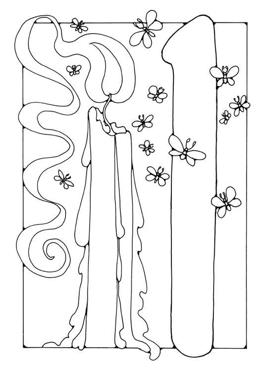 Coloriage Chiffre - 1 - Coloriages Gratuits À Imprimer intérieur Chiffre 8 Coloriage