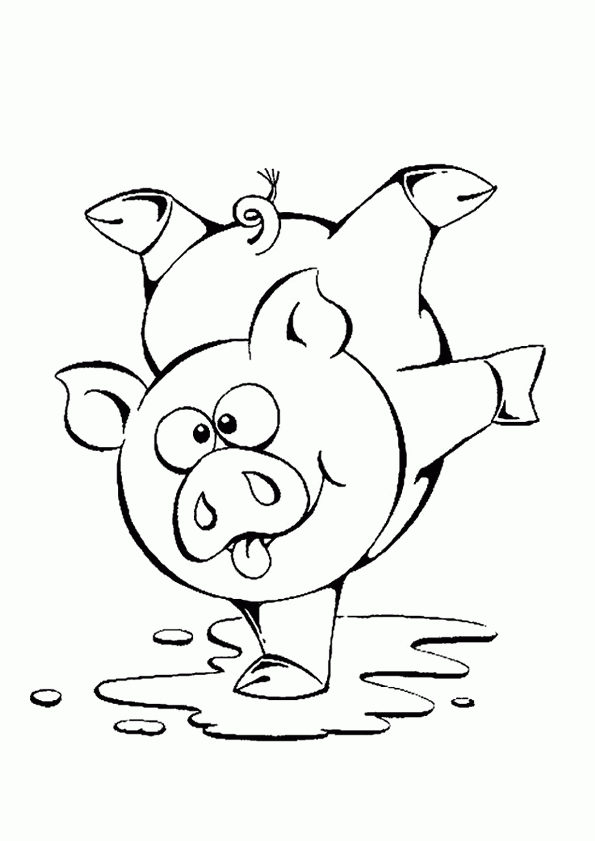 Coloriage Cochon Accrobate Sur Hugolescargot intérieur Coloriage Cochon D&amp;#039;Inde