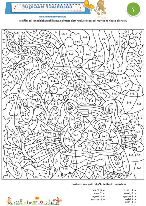 Coloriage Code Couleur Luxe Photographie Coloriage Magique à Chiffre 7 Coloriage