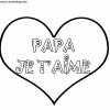 Coloriage Coeur Papa Je T'Aime à Coloriage Je T&amp;#039;Aime Marraine