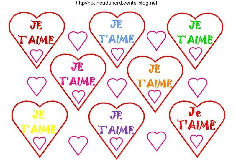 Coloriage Coeurs St Valentin tout Coloriage Je T&amp;#039;Aime
