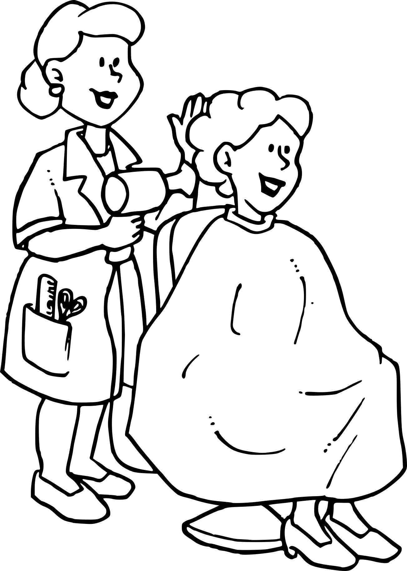 Coloriage Coiffeur À Imprimer destiné Coloriage Image