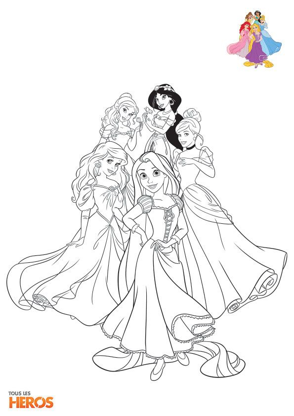 Coloriage, Coloriage Princesse, Coloriage Disney dedans Dessin À Colorier Avec Modèle