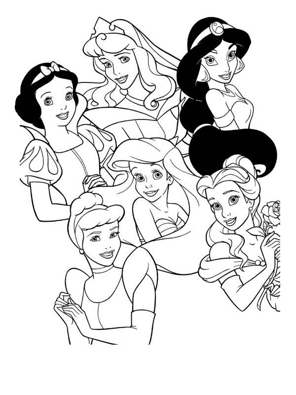 Coloriage | Coloriage Princesse, Coloriage Disney pour Imprimer Coloriage Dessin Animé