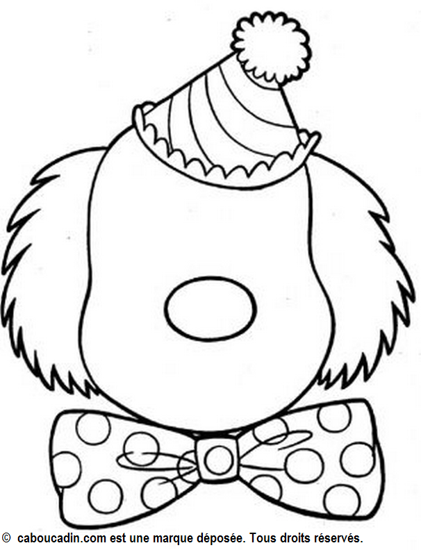 Coloriage | Coloriages De Visages Vierges | Visage-Clown-3 pour Coloriage Visage,