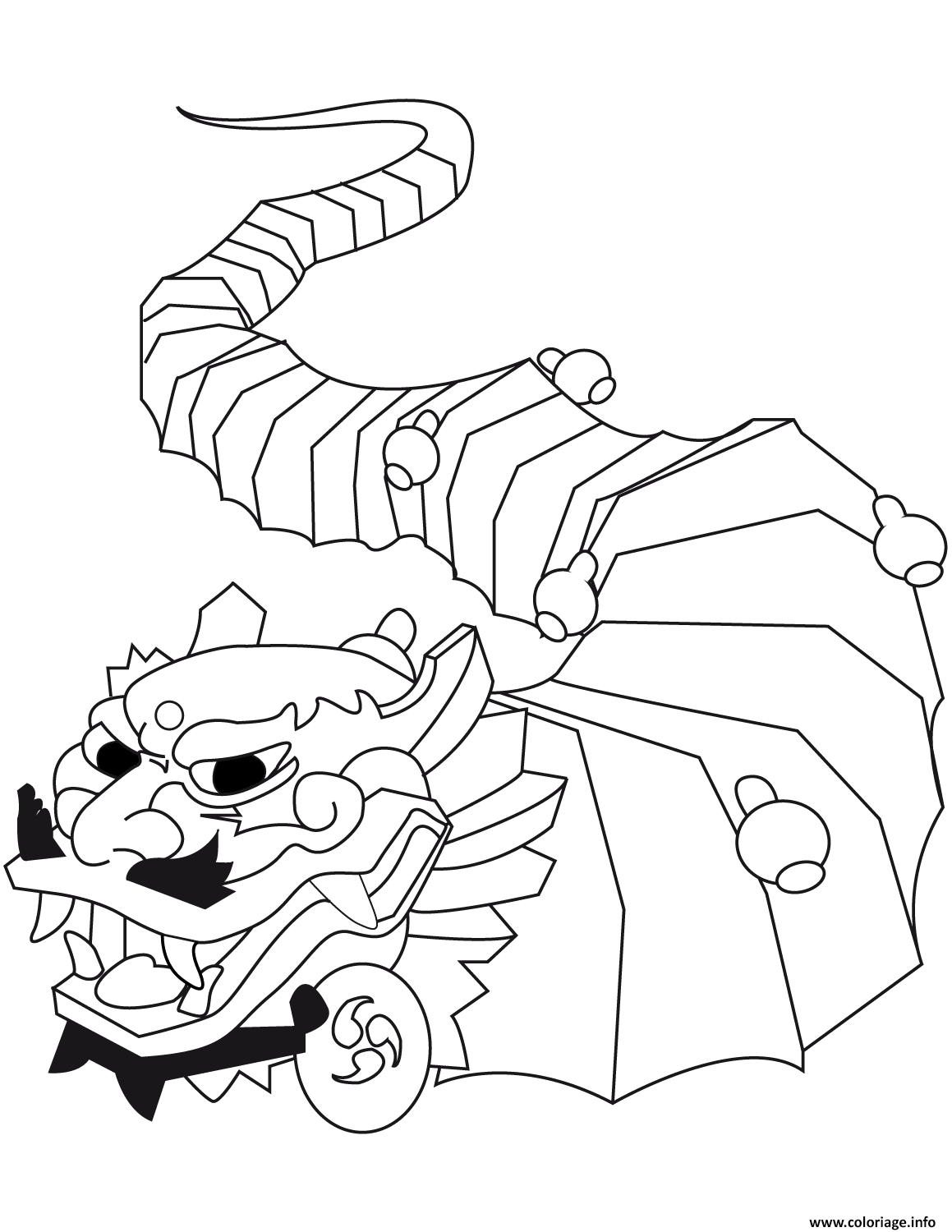 Coloriage Cool Nouvel An Chinois Dragon Dessin avec Coloriage Dessin Chinois