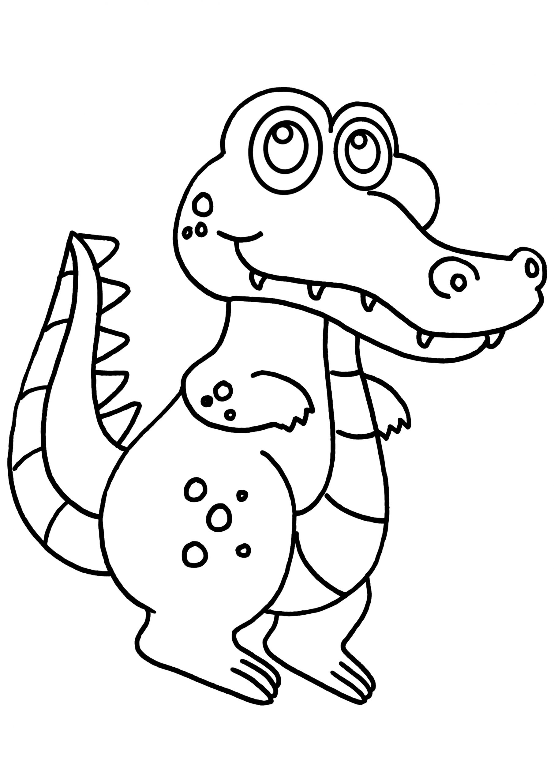 Coloriage Crocodile Marrant À Imprimer destiné Dessin Animé De Coloriage