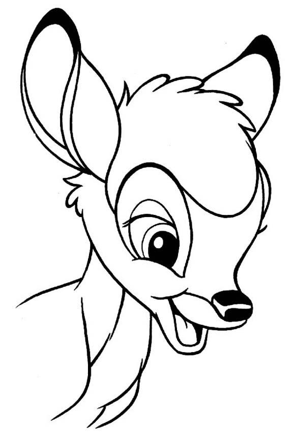 Coloriage De Bambi Pour Enfants - Coloriage Bambi concernant Coloriage Facile,