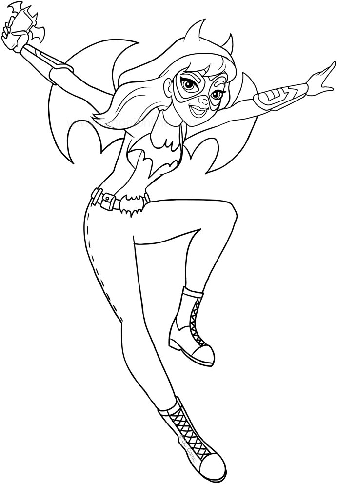 Coloriage De Batgirl (Dc Superhero Girls) encequiconcerne Coloriage E Girl