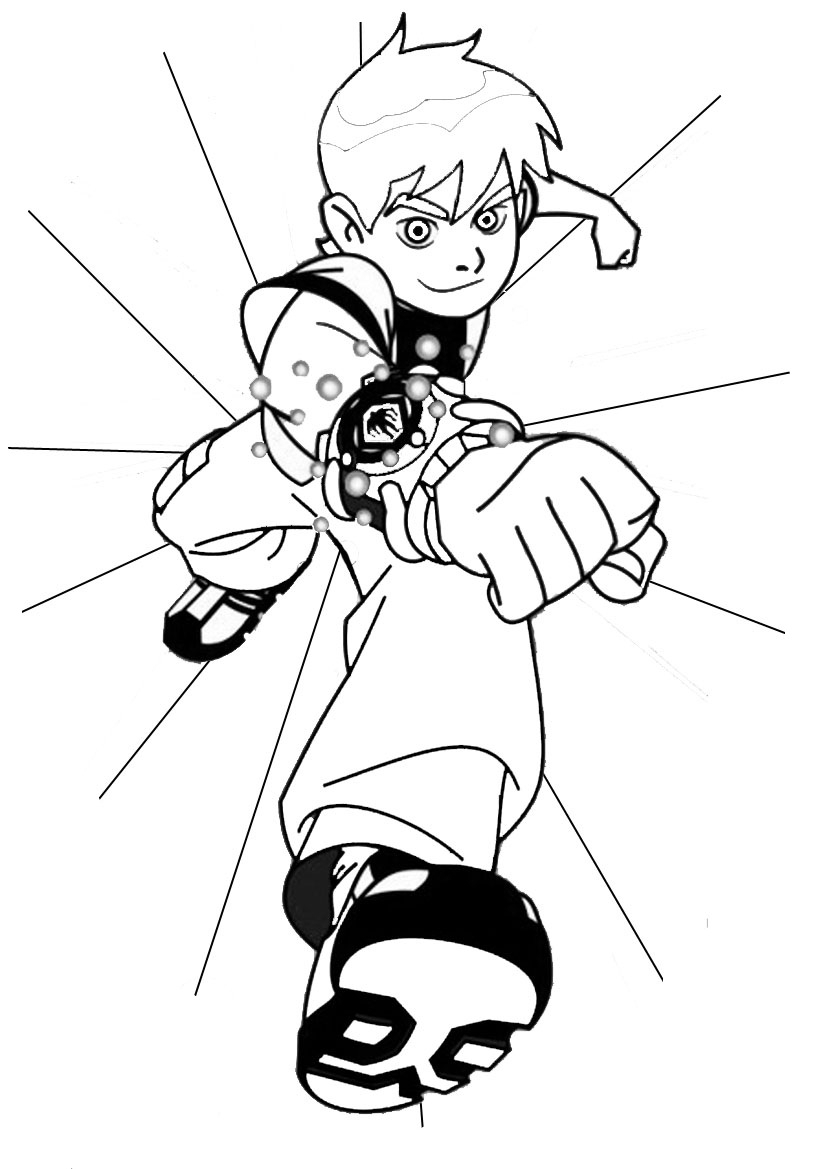 Coloriage De Ben 10 À Telecharger Gratuitement - Coloriage concernant Dessin Animé Coloriage Ben 10