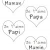 Coloriage De Coeur Mamie Et Papy | 30000 ++ Collections De intérieur Coloriage J&amp;#039;Aime Maman
