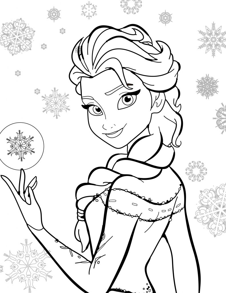 Coloriage De Disney Gratuit, Elsa Frozen - Artherapie.ca concernant Coloriage Disney