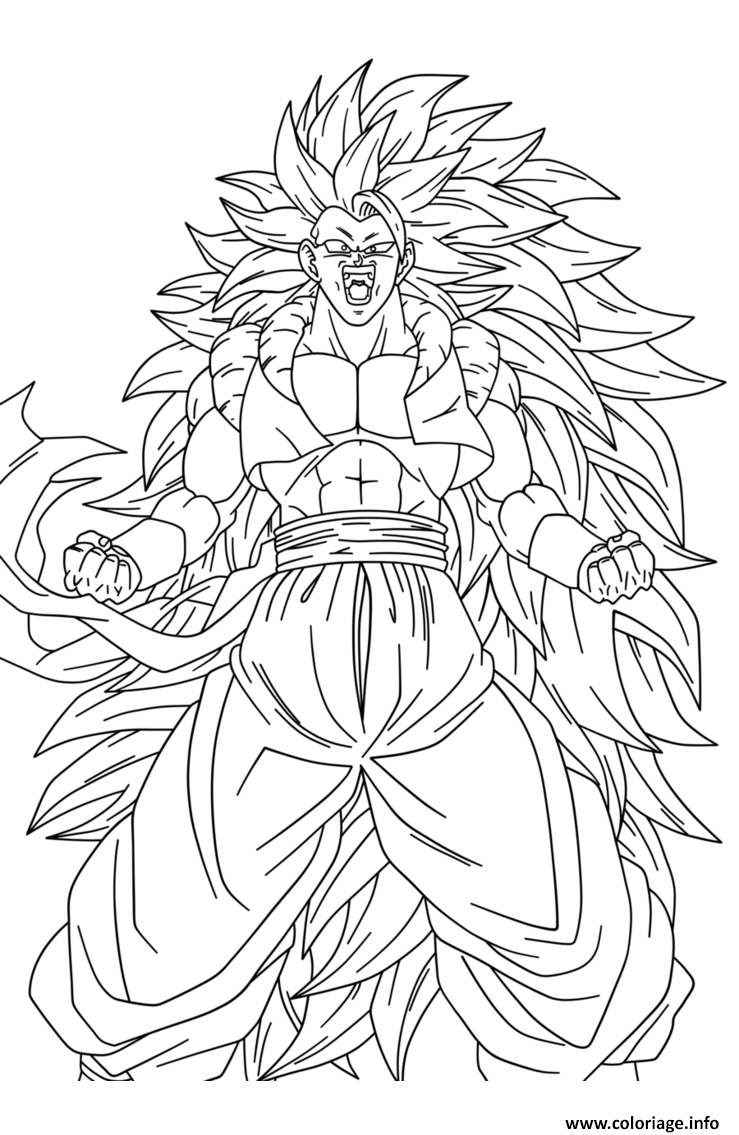 Coloriage De Dragon Ball Z Sangoku Super Sayen 10 | Dragon pour Coloriage Dragon Ball Z,