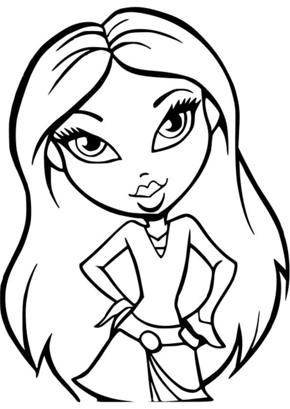 Coloriage De Fille Fashion dedans Coloriage Fille