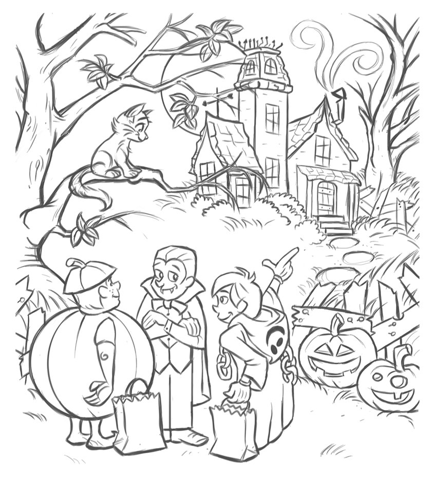 Coloriage De Halloween À Imprimer Gratuitement - Coloriage tout Imprimer Dessin Pour Coloriage