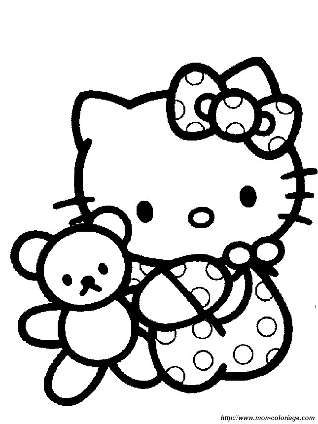 Coloriage De Hello Kitty, Imprimer Hello045 à Coloriage Hello Kitty,