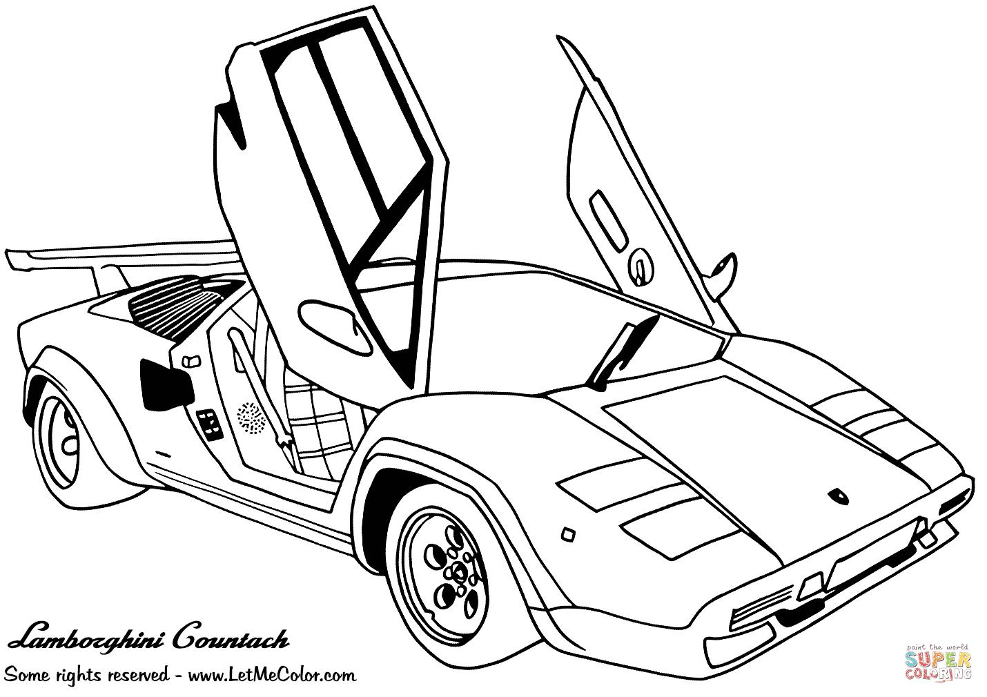 Coloriage De Lamborghini A Imprimer - Gratuit Coloriage concernant Coloriage Dessin Accident De Voiture