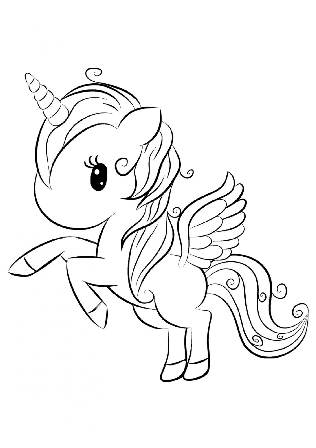 Coloriage De Licorne À Imprimer Gratuitement | Moncoloriage.fr dedans Coloriage Licorne Dessin A Imprimer