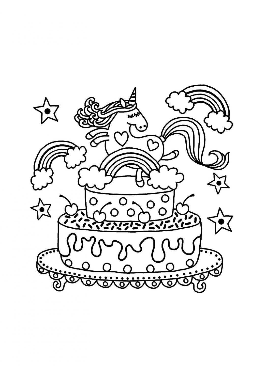 Coloriage De Licorne À Imprimer Gratuitement | Moncoloriage.fr encequiconcerne Dé Coloriage