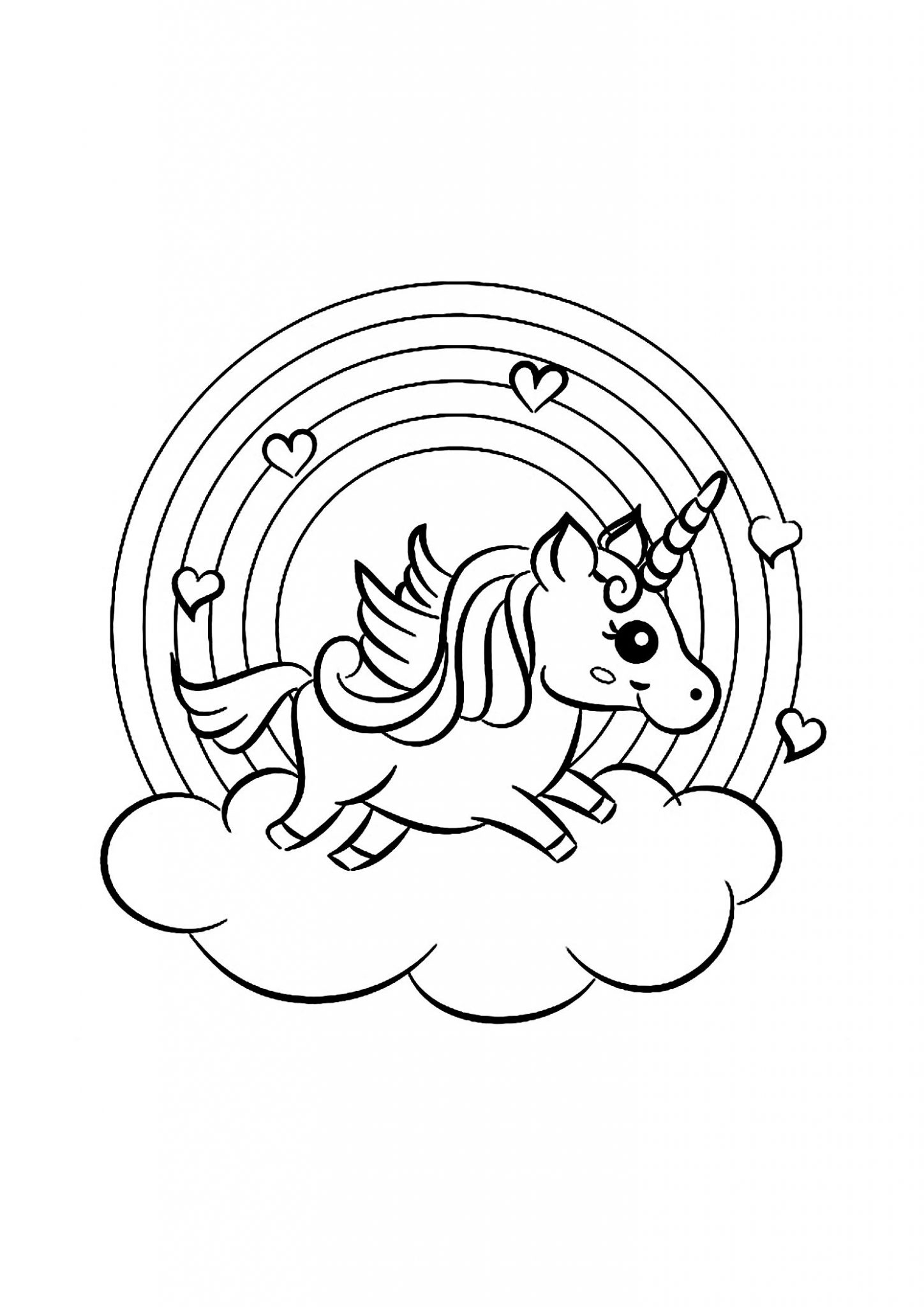 Coloriage De Licorne À Imprimer Gratuitement | Moncoloriage.fr tout Coloriage Licorne Dessin A Imprimer