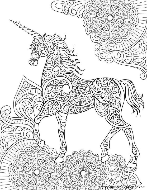 Coloriage De Licorne, Dessin Coloriage De Licorne Pour pour Coloriage Unicorn Dessin