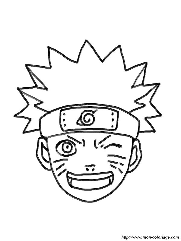 Coloriage De Manga, Dessin Naruto Son Visage À Colorier pour Colorier Yeux Manga,