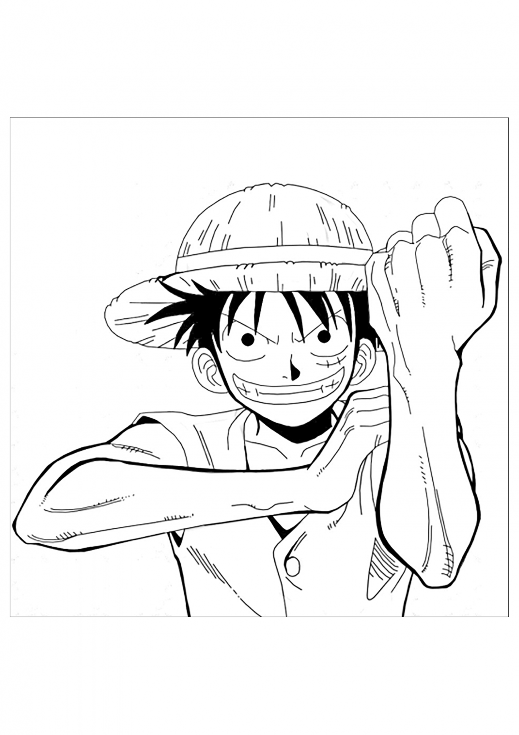 Coloriage De One Piece À Imprimer - Coloriage One Piece intérieur Coloriage Dessin One Piece Luffy