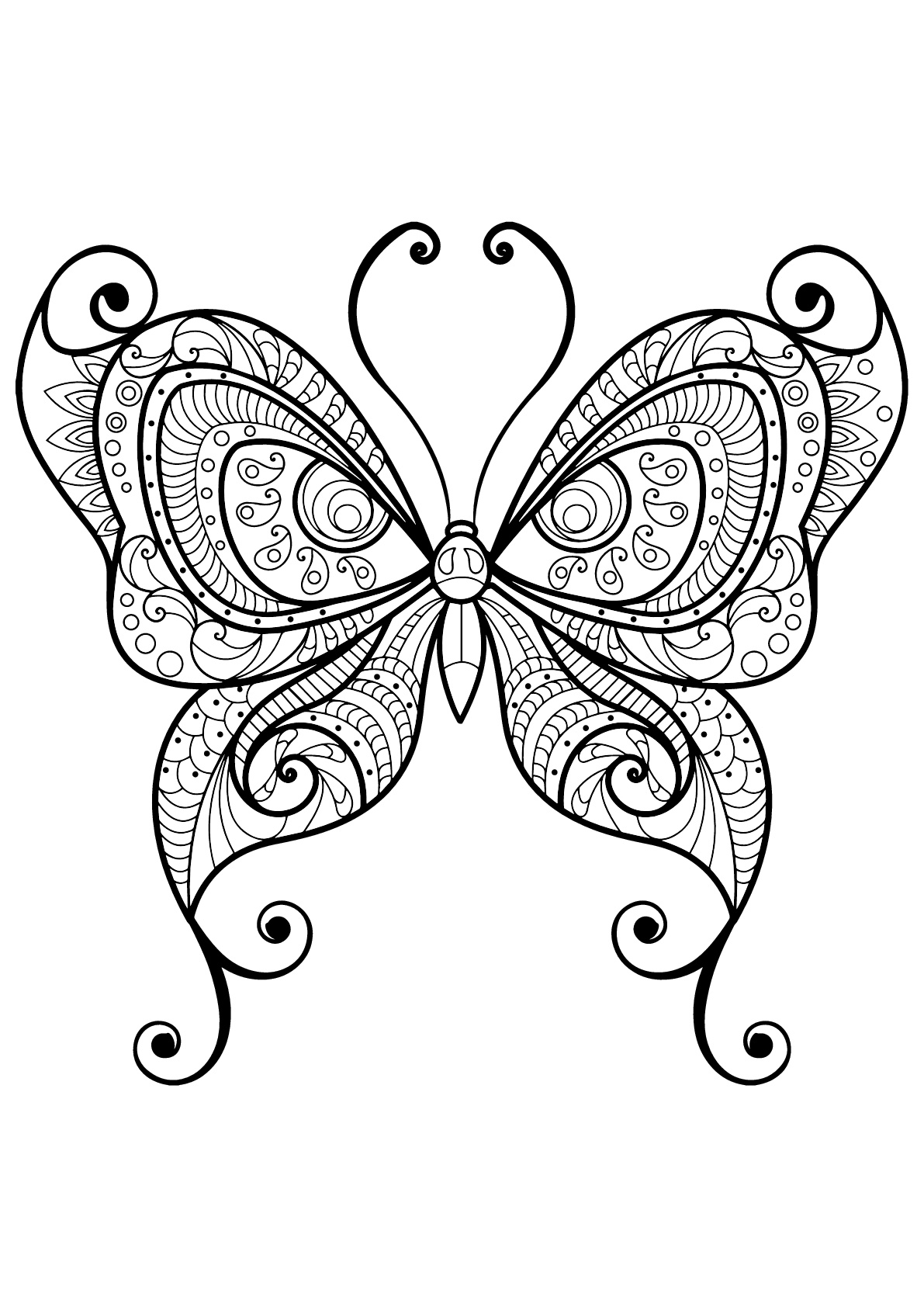 Coloriage De Papillons Pour Enfants - Coloriage De avec Coloriage Dessin Papillon