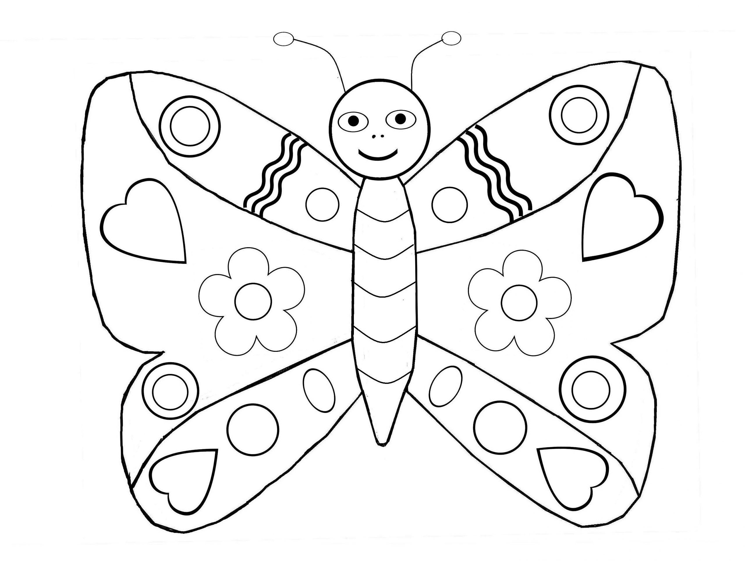 Coloriage De Papillons Pour Enfants - Coloriage De destiné Coloriage Dessin Pour Peinture