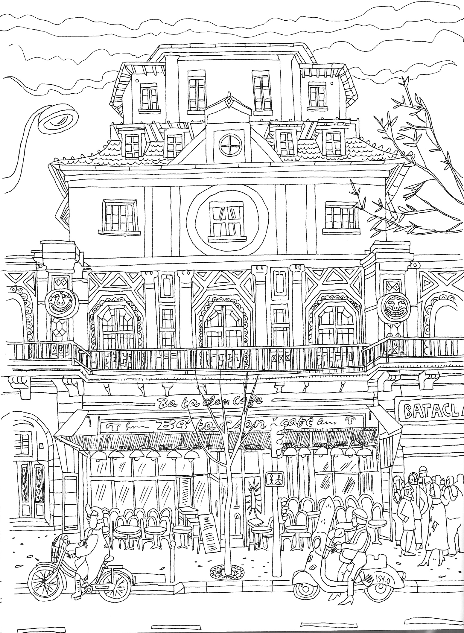 Coloriage De Paris Et Ses Merveilles: La Salle De tout Coloriage Dessin De Paris