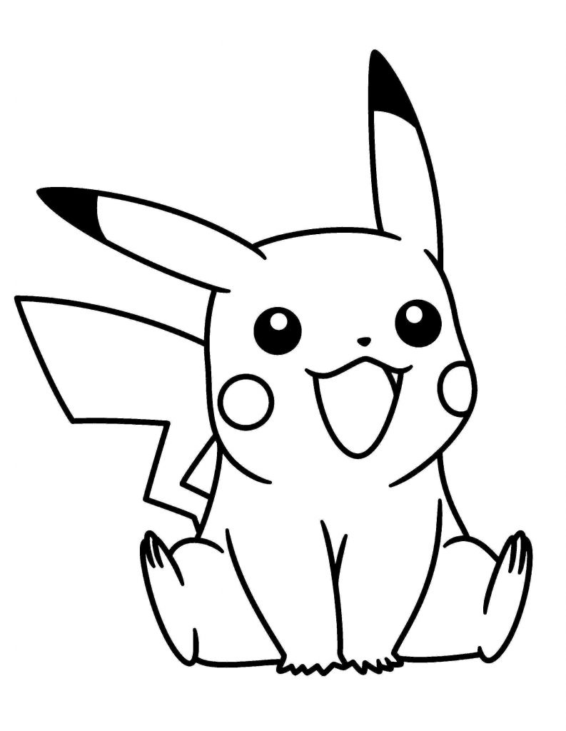 Coloriage De Pikachu Impressionnant Photographie Pikachu concernant À Colorier Dessin Kawaii Pokemon Bebe