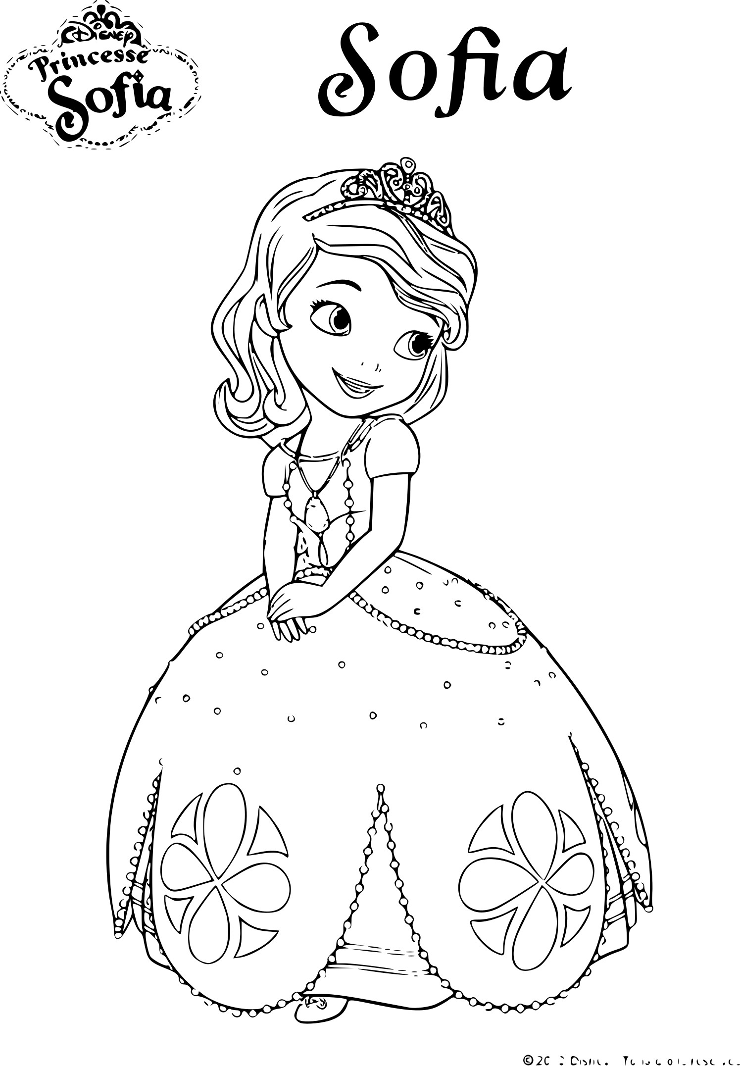 Coloriage De Princesse Sofia Disney À Imprimer Sur pour Coloriage De Toutes Les Princesses Disney