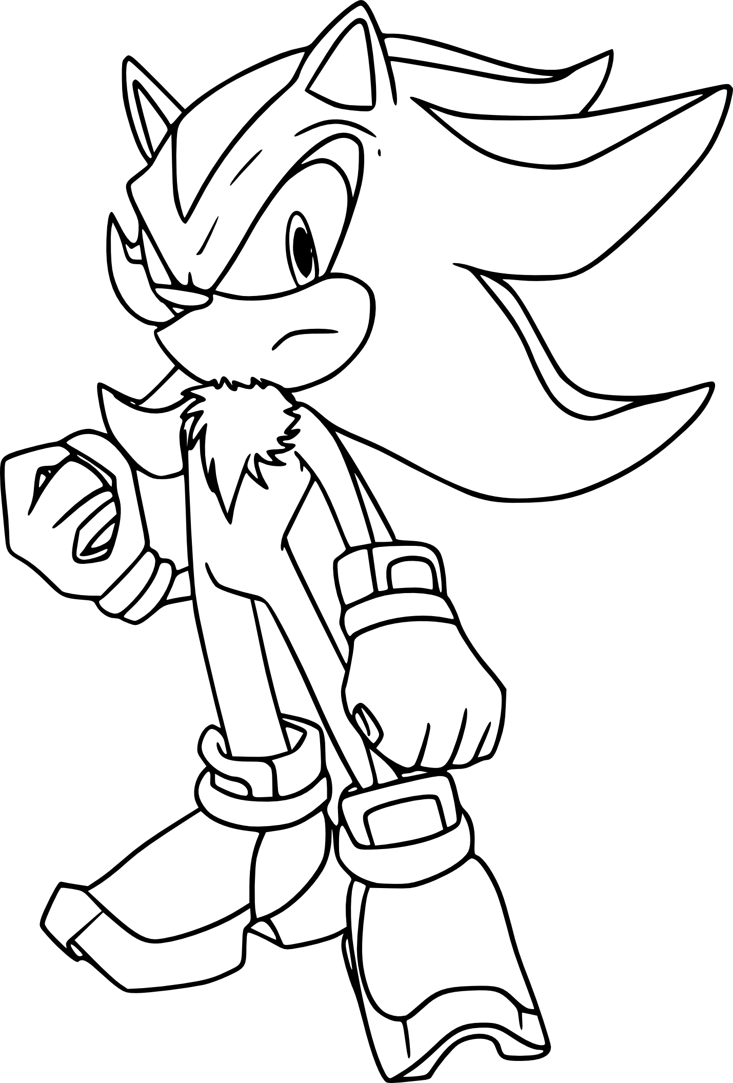 Coloriage De Shadow À Imprimer à Dessin Animé De Coloriage