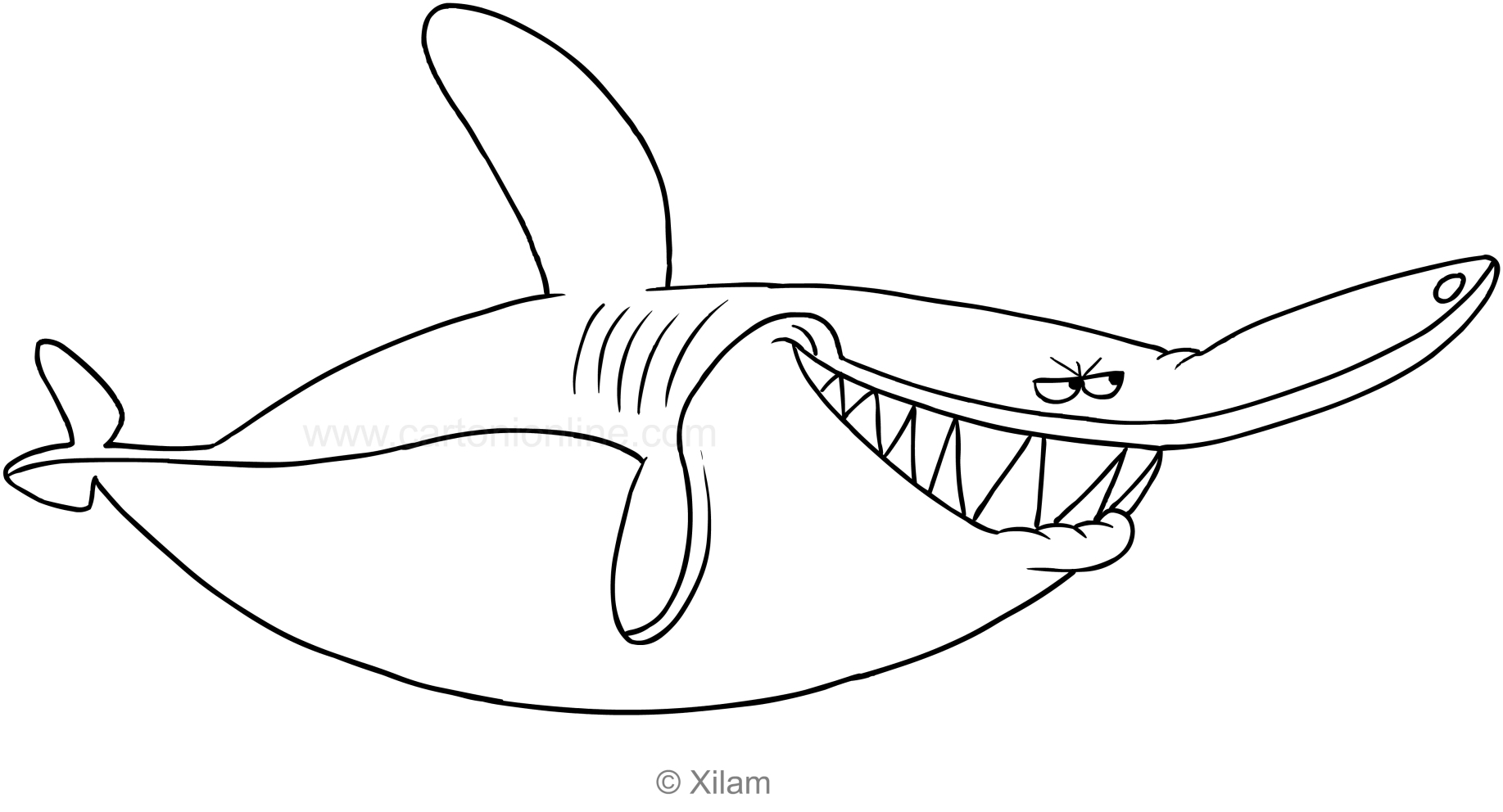 Coloriage De Sharko Le Requin destiné Coloriage Zig Et Sharko