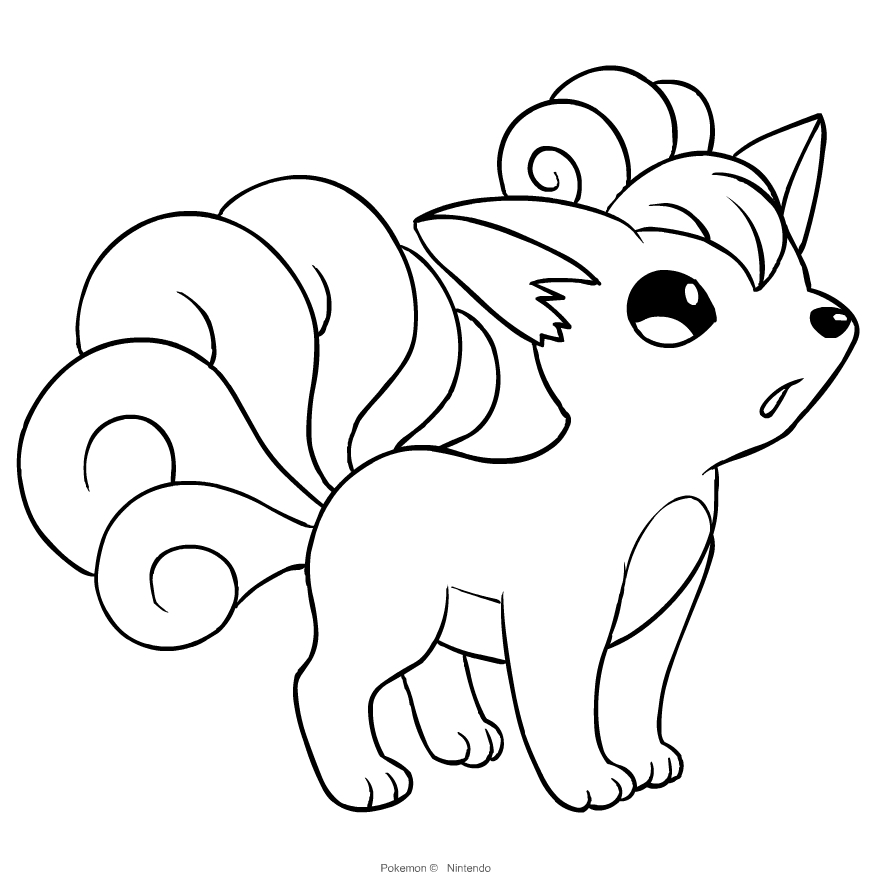 Coloriage De Vulpix De Pokemon concernant Dessin Pokemon F