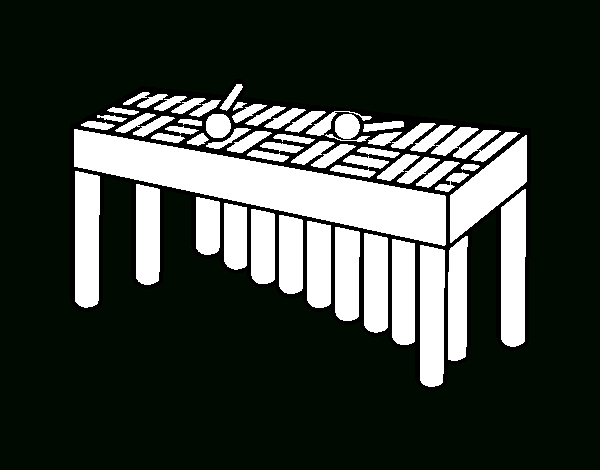 Coloriage De Xylophone Orchestre Pour Colorier - Coloritou à Dessin Xylophone