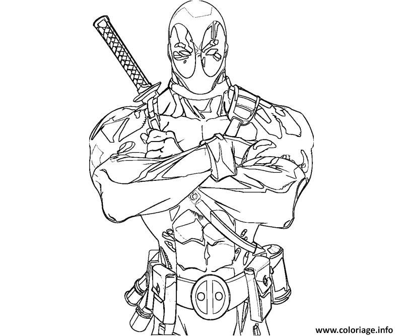 Coloriage Deadpool A Colorier 3 À Imprimer | Coloriage tout Coloriage Deadpool,