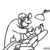 Coloriage Dentiste Examines Les Dents Dessin Gratuit À intérieur Coloriage Dessin Dentiste